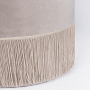 Pouf Leilani effet velours gris clair D38 cm