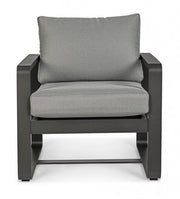 Fauteuil de jardin en aluminium Anthracite MERRIGAN YK13 74x78x h84 cm