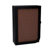 Porte-clés porte en bois noir rectangulaire avec 3 crochets cm20x9,5x29