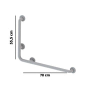 Rampe d'angle de sécurité 78 x 55.5 cm pour personnes handicapées, couleur blanche