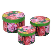 Boîte ronde en éco-cuir 1-3 multicolore cmø27h17,5