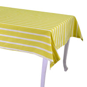 Nappe rectangulaire rayée citron vert cm140x240