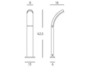 Applique en aluminium moulé sous pression avec diffuseur en résine opaline - 15W, 2300 lumens, 1050 lumens, 4000°K graphite