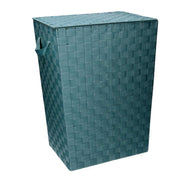 Panier rectangulaire en polyester vert aqua cm40x30h53