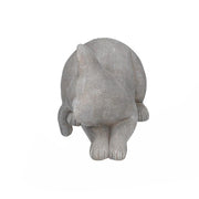 Chat gris en résine 19x11,5h14,5 cm