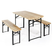 Ensemble brasserie table et 2 bancs 60x120 cm