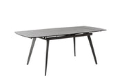 Table extensible avec plateau en céramique gris anthracite 140/170/200x90x76h cm