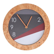 Horloge en bois avec bord gris rond cm ø26h3
