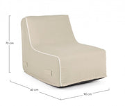 Chaise Longue Rihanna Gonflable Beige