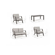 Ensemble de salon Harley Coffee 4-Piece