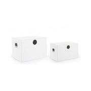 Coffret 2 coffres en bois blanc Pékin