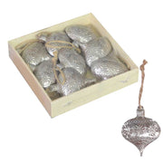 Pack de 8 sphères en métal argenté cm12x12h3