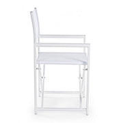 Chaise de réalisateur taylor blanche Bizzotto jardin pliante maison