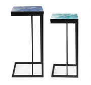 Ensemble de tables basses modernes meubles industriels 2 pcs