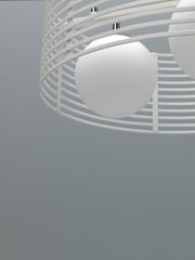 Lampe à suspension en métal avec abat-jour blanc D50xD500x120h cm