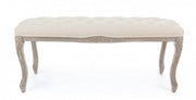 Banc classique Mathilde en tissu naturel