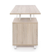 Bureau en bois blanc avec commode Armande cm 140 x60 x 76 h