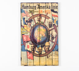 Impression sur bois avec toile multicolore 60x100 cm