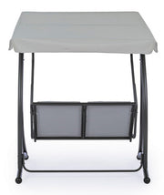 Rocking chair acier 2 places Anthracite GRELY 145x120x h185 cm