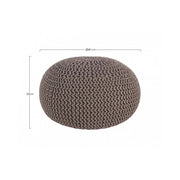 Pouf tressé gris foncé Bizzotto 80 cm