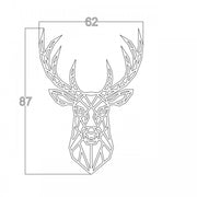Décoration murale cerf noir cm 62 x 87 h