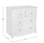 Commode 4 tiroirs Blanc blanc
