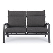 Sofa 2-SEATER avec coussins inclinables avec coussins anthracites kledi