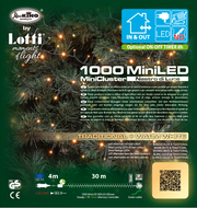 Chaîne Ruban ø6cm NTLG 1000 MiniLED Câble Vert 4+30,5m Lumières de Noël