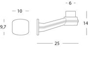 Accessoire de montage mural en thermoplastique. Boules de dimensions D.200, D.250 et D.300 mm noir
