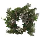 Couronne ronde en plastique blanc cm ø40