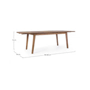 Table d'extérieur extensible en bois VARSAVIA 180 - 240x90x h76 cm