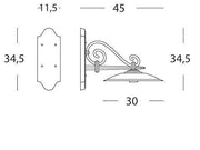 Applique médiatique dans la ligne antique en graphite inférieure