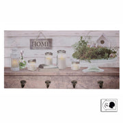 Cintre en bois 8 places avec lanterne led cm60x30x1,8