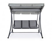 Rocking chair acier trois places Anthracite GRELY 190x120x h185 cm