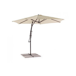 Parasol de jardin avec bras diamètre 300x h253 cm SORRENTO Anthracite-Naturel