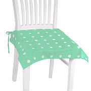Coussin carré vert aqua à pois pop cm40x40h4