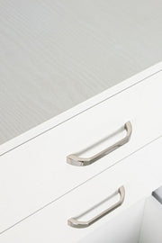 Commode de bureau en MDF avec trois tiroirs Frêne Blanc NADIR 40x44x h65 cm