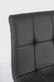 Tabouret Bar Bruce en éco-cuir gris foncé