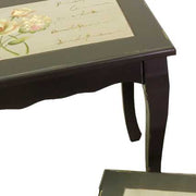 Set de 3 tables roses l-4039 cm63x39h54
