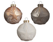 Boule de Noël assortie 1 cm 8 en verre