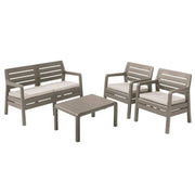 Ensemble de jardin Delano 4 pcs Cappuccino