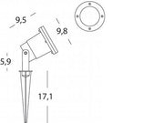 Spotlight GU10 C-Picchetto Black Spot Spot