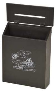 Porte-lettre mural noir jt-2918 cm.23 x 7,5 h 29