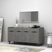 Buffet moderne en ciment avec pieds hauts avec tiroirs cm 140 x 45 x 72 H
