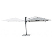 Parapluie pliant en aluminium gris clair Ines 3x3 cm