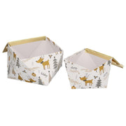 Boîte en carton 1-2 or blanc 20,9x20,9h10 cm