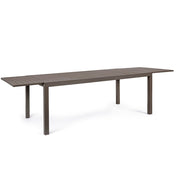 Salon de jardin extensible en aluminium marron Hide 200-300 x 100 cm