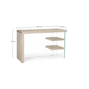 Bureau Bilbao en bois et verre trempé 120x50x76h cm