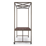 Table de présentation industrielle avec toit 180x220h cm