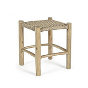 Tabouret d'extérieur en teck naturel LAMPOK 38x38x h45 cm
